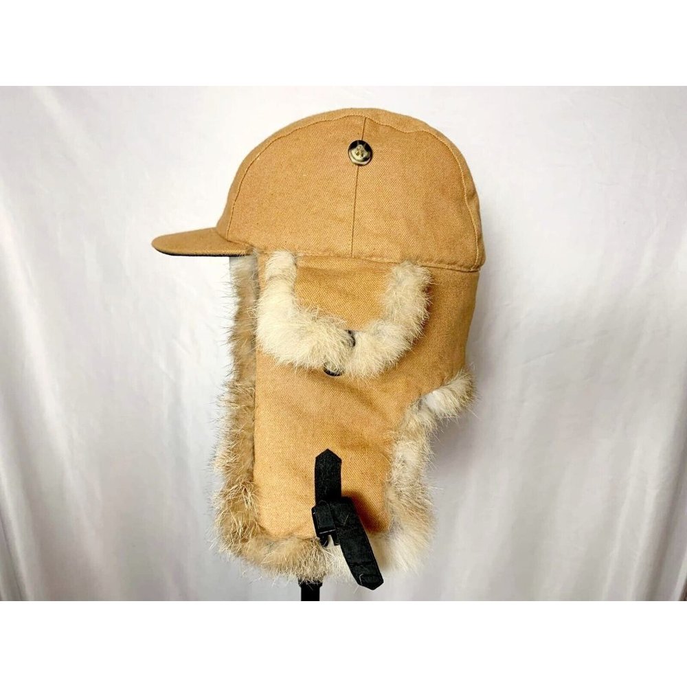 Mad Bomber Hat Brown Genuine Rabbit Fur Winter Adult S Hunter Ski Hike Survivor